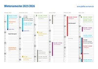 Kalender WiSe 2025/26