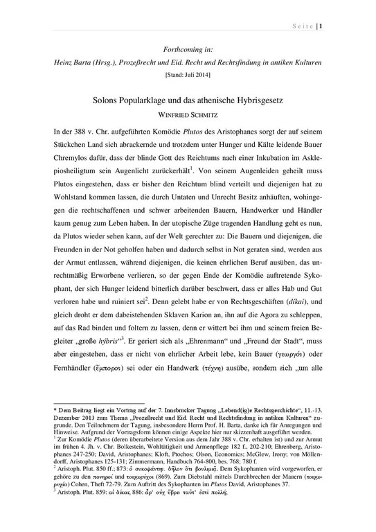 Schmitz 2014 - Solons Popularklage und das athenische Hybrisgesetz.pdf